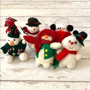 Snowmen Holiday Christmas Decor 5 Count Assorted Brands Snowman Decoration